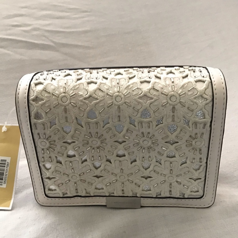 Michael Kors Jade Medium Floral Leather Clutch